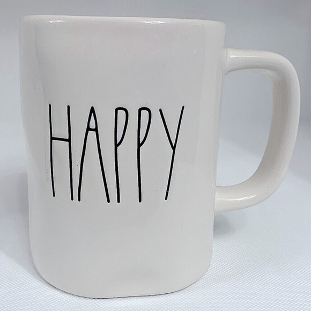 Rae Dunn Happy Farmhouse Style Ceramic Mug - Picture 2 of 5